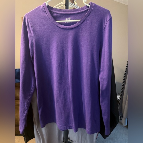 C9 by Champion Semi-Fitted Long Sleeve Performance Tee | Size Large | Purple - Picture 1 of 4
